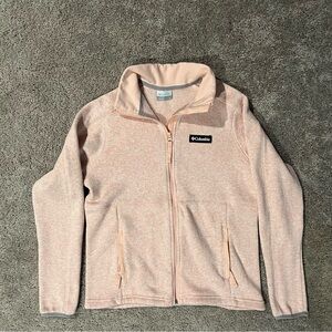 Columbia Women's Small Peach Heathered Sweater Weather Fleece Full-Zip Jacket